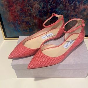 Brand New Jimmy Choo Lucy Flats in Coral (Size 39)